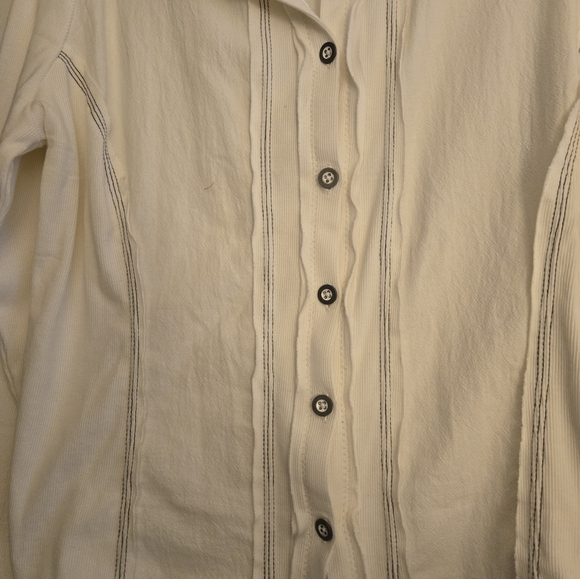 We The Free Off-White Button-Down Shirt - Picture 3 of 5
